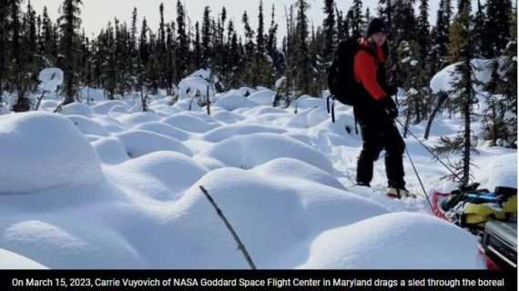 Dozens descend upon Alaska to measure snow