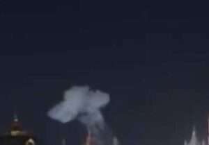 smoke near the Kremlin in Mosscow. Image-Max Seddon/Twitter video screengrab