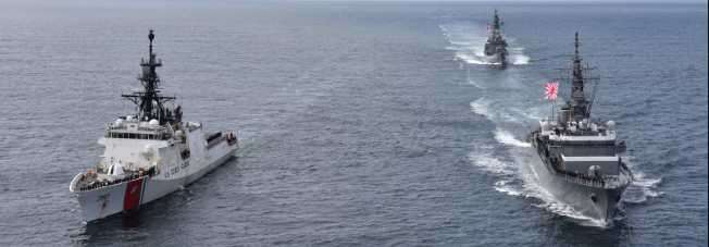 Coast Guard greets Japanese Maritime Self Defense Force in Bering Sea and Unalaska