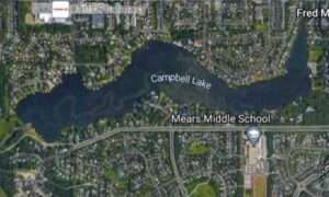 Campbell Lake in southwest Anchorage. Image-Google Maps