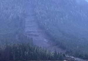 Slide area. Image-Wrangell Sentinel/Facebook screengrab