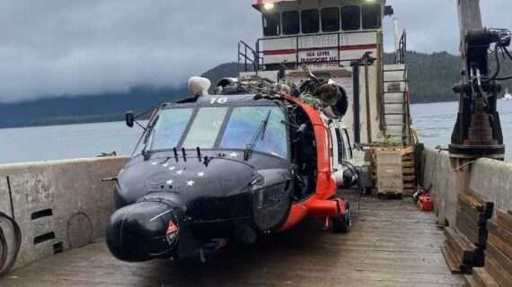 Coast Guard recovers downed helicopter from Read Island