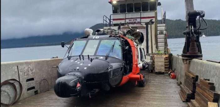 Coast Guard recovers downed helicopter from Read Island