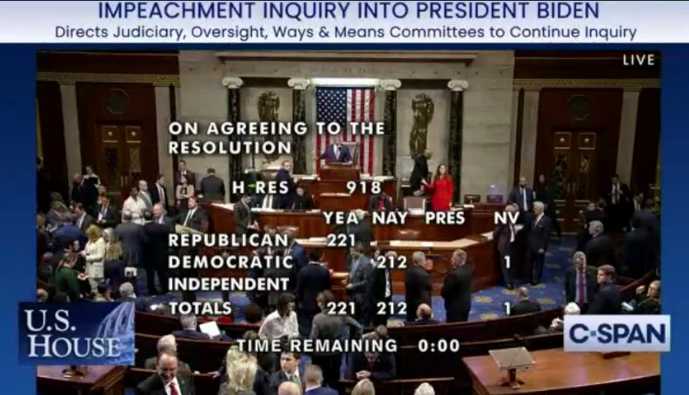 House GOP Formalizes Biden Impeachment Inquiry