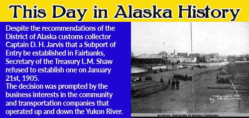This Day in Alaska History-January 21st, 1905