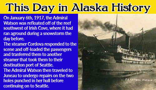 This Day in Alaska History-January 6th, 1917