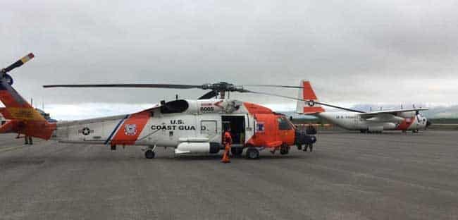 Three Coast Guard Aircrews Transit more than 1,200 Miles to Medevac Man from Fishing Vessel west of Dutch Harbor