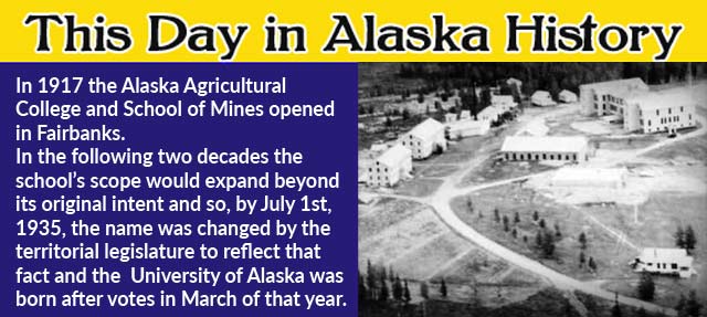 This Day in Alaskan History-July 1st, 1935