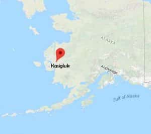 Location of Kasigluk in southwestern Alaska. Image-Google Maps