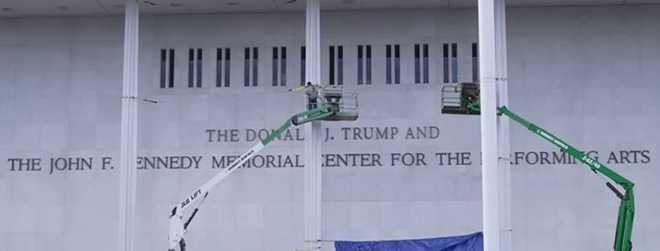 ‘This Is a Desecration!’ DC Residents Rage After Trump Slaps His Name Atop Kennedy Center
