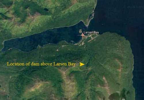 Erosion will soon Result in Dam Collapse in Larsen Bay