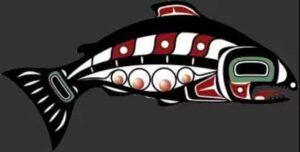 Annual Spring King Salmon Derby logo designed by Archie Cavanaugh. Image-Tlingit-Haida Central Council