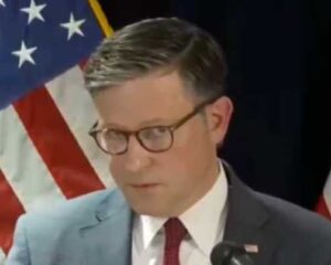 House Speaker Mike Johnson tells Congress “We’re fighting communism on our own shores" Image-X video screenshot