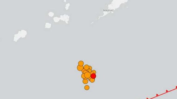 Quakes Continue south of Nikolski