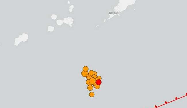 Quakes Continue south of Nikolski