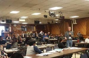 DHS&EM Director Mike Sutton in Nome addressing participants in the first Bering Strait and Norton Sound Rural Resiliency Workshop. Image-Alaska Division of Homeland Security and Emergency Management/Facebook