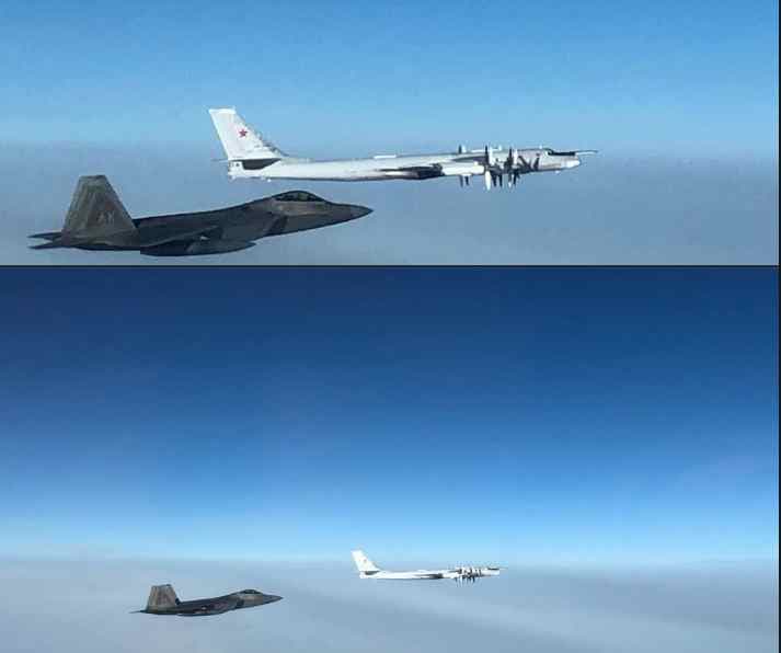 F-22s Intercept Russian Bear Bombers off of Alaska’s Coast Monday Evening