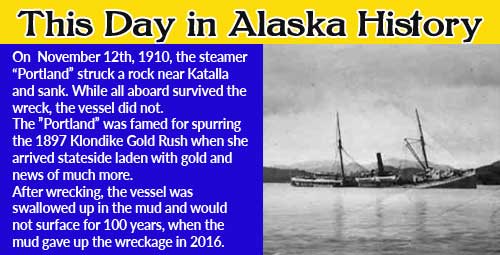 This Day in Alaska History-November 12th, 1910