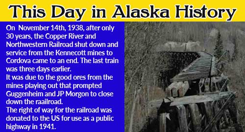 This Day in Alaska History-November 14th, 1938