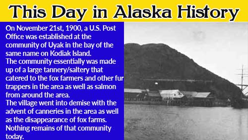 This Day in Alaska History-November 21, 1900