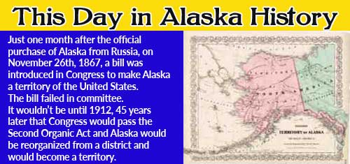 This Day in Alaska History-November 26th, 1867