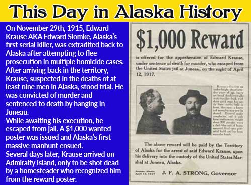 This Day in Alaska History-November 29th, 1915
