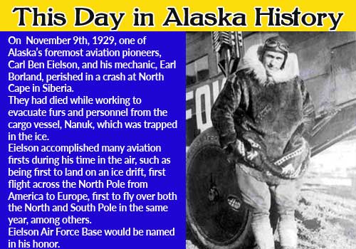 This Day in Alaska History-November 9th, 1929