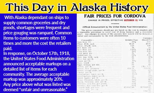 This Day in Alaska History-October 17th, 1918