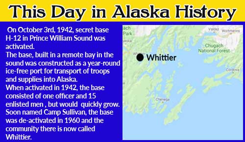 This Day in Alaska History-October 3rd, 1942