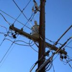 Elecrical pole. Public Domain