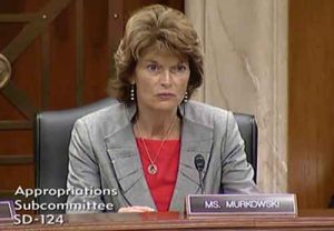 Senator Murkowski at a Senate Appropriations Committee hearing. Image-Office of Senator Murkowski