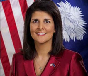 South Carolina Governor Nikki Haley has been chosen by President-Elect Trump as the Ambassador to the United Nations. Image-Sam Holland/State of South Carolina