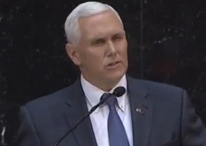 Indiana Governor Mike Pence delivering Indiana's State of the State address in January. Screengrab-CSPAN