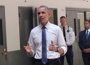 President Obama visiting the El Reno Federal Correctional Institution in July, 2015. Image-White House