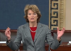 Senator Murkowski speaking on the "Affordable Care Act" on the Senate floor. Image-Office of Senator Murkowski