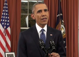 President Obama addressing America regarding the California massacre. Image-White House