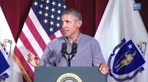 President Obama speaking at the Labor Day Nreakfast in Boston. Image-Whitehouse