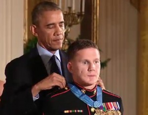 President Obama bestowed the Medal of Honor on Cpl William Carpenter during a ceremony at the White House Thursday afternoon.