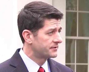 House Speaker Paul Ryan speaking to reporters on Monday. 