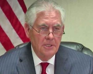 Secretary of State speaking in Palm Beach on Thursday. Image-Video screengrab