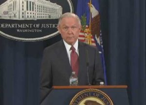 Attorney General Jeff Sessions announces the rescinding of the DACA program for immigrant children. Image-VOA