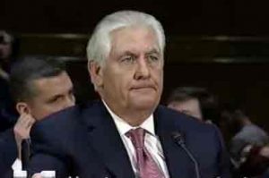 Rex Tillerson, Trump's choice for Secretary of State testifying at Senate Foreign Relations committee on Wednesday. Image-VOA