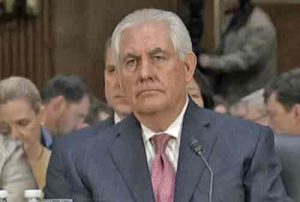 Ex-Exxon CEO Rex Tillerson at Senate confirmation hearing. Image-U.S. Senate