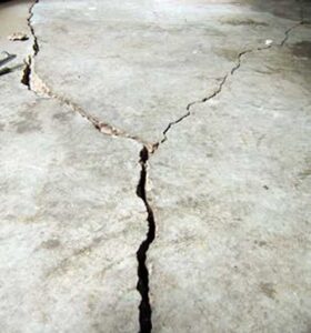 Photo courtesy of John Ellison. Radon can enter a home through cracks in a foundation or basement, like these.