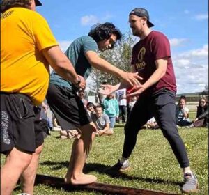 Leif Richards  walked 15 feet, 4.5 inches in the greased pole walk. Image-Facebook