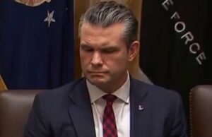 Hegseth at cabinet meeting. CSPAN/ video screengrab