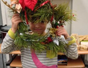 Photo courtesy of OneTree Alaska
Stop by the OneTree Alaska STEAM studio on the University of Alaska Fairbanks Troth Yeddha’ Campus to craft holiday ornaments and wreaths, such as this one using tree boughs.