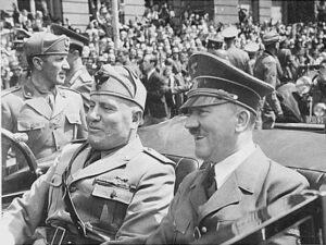 Adolf Hitler and Benito Mussolini in Munich, Germany, June 1941. (National Archives Identifier 540151)