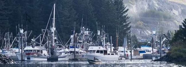 Boats in Kodiak Harbor. Photo by Dave Partee/Alaska Sea Grant.
