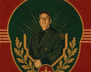 A graphic posted to the website for former Border Patrol commander Gregory Bovino’s 2028 presidential exploratory committee on June 4, 2028. (Graphic from Bovino2028.com)
